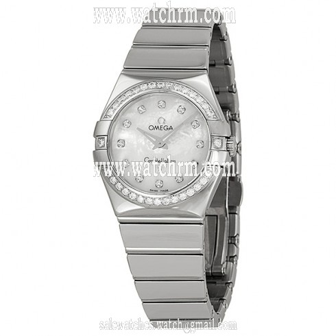 Omega Constellation Diamond Mother of Pearl Dial Stainless Steel Ladies Watch 12315276055003