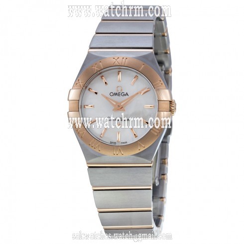 Omega Constellation Mother Of Pearl Dial Rose Gold and Steel Ladies Watch 12320276005001