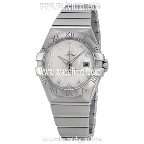 Omega Constellation Mother of Pearl Dial Stainless Steel Ladies Watch 12310312055001