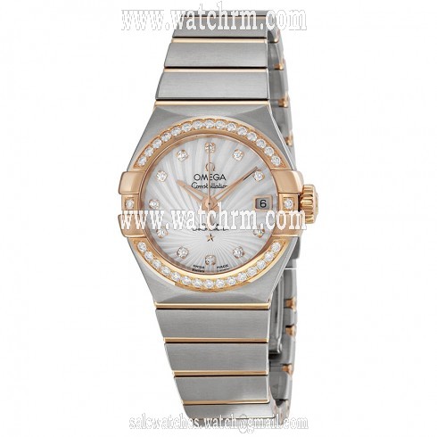 Omega Constellation Mother of Pearl Diamond Dial Ladies Watch 12325272055001