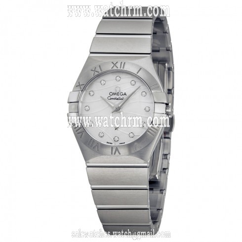 Omega Constellation Mother of Pearl Diamond Dial Stainless Steel Ladies Watch 12310276055003