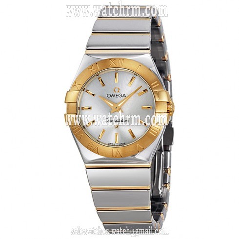 Omega Constellation Silver Dial Yellow Gold and Stainless Steel Ladies Watch 12320276002004