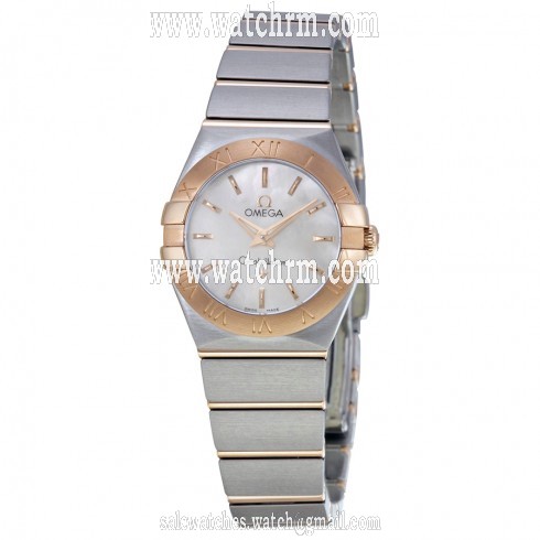 Omega Constellation Two Tone Rose Gold Ladies Watch 12320246005001