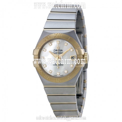 Omega Constellation White Mother of Pearl Dial Ladies Watch 12320272055003