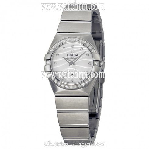 Omega Constellation White Mother of Pearl Dial Stainless Steel Ladies Watch 12315246055006