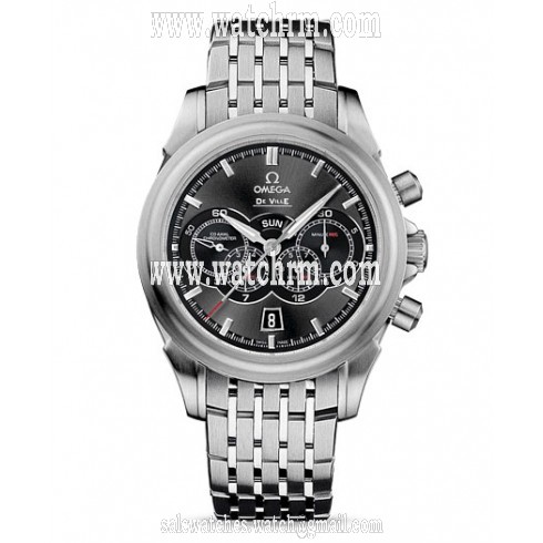 Omega De Ville Chronoscope Black Dial Stainless Steel Men's Watch 42210415206001