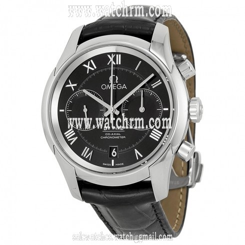 Omega De Ville Co-Axial Black Dial Black Leather Men's Watch 431.13.42.51.01.001