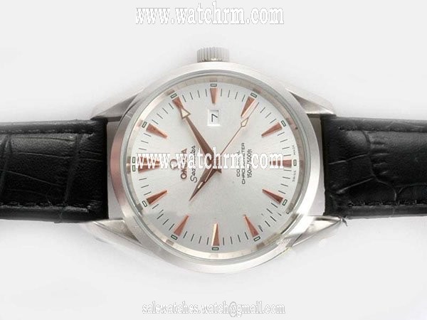 Omega De Ville Co-Axial Chronometer 4631.31.31 Midsize Round Black Cow Leather Strap Watch