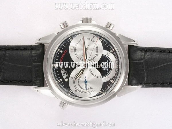 Omega De Ville Co-Axial Chronometer 4847.50.31 Black Ostrich Leather Strap 40mm White Dial Watch