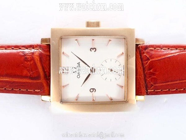 Omega De Ville Co-Axial Chronometer 516.53.25.00.02.001 Pink Dial Square Manual Winding Watch