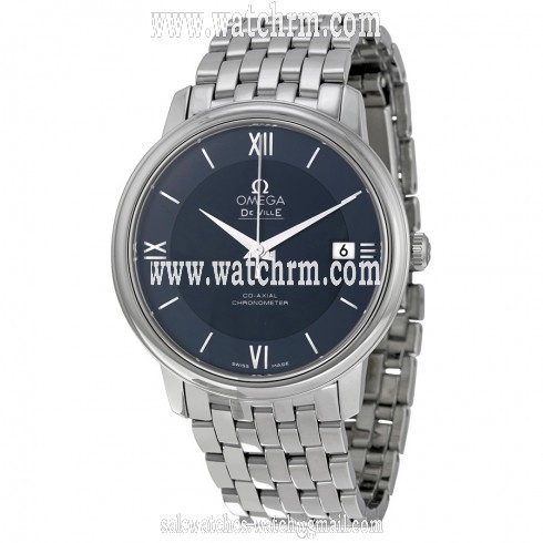 Omega De Ville Prestige Blue Dial Stainless Steel Men's Watch 424.10.37.20.03.001
