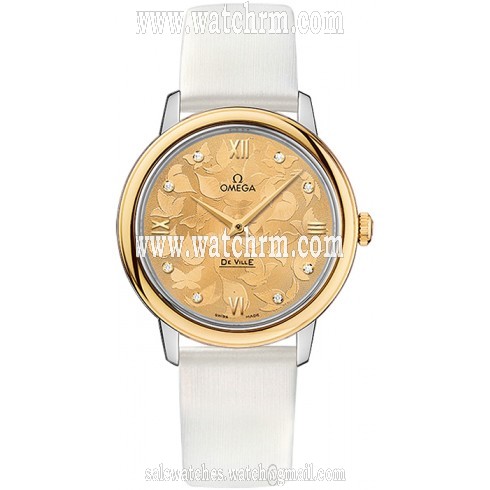 Omega De Ville Prestige Butterfly Champagne with Diamonds Dial Ladies Watch 424.22.33.60.58.001