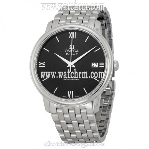 Omega De Ville Prestige Co-Axial Automatic Black Dial Stainless Steel Men's Watch 424.10.37.20.01.001