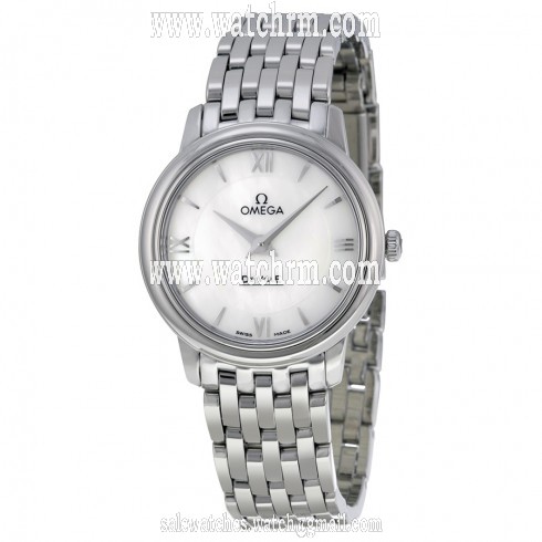 Omega De Ville Prestige Mother of Pearl Dial Stainless Steel Ladies Watch 424.10.27.60.05.001