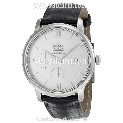 Omega De Ville Prestige Silver Dial Black Leather Men's Watch 424.13.40.21.02.001