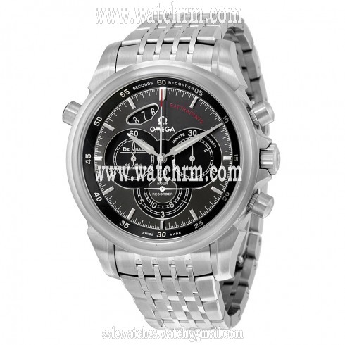 Omega DeVille Chronoscope Automatic Black Dial Stainless Steel Men's Watch 422.10.44.51.06.001