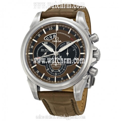 Omega Deville Chronoscope Brown Dial Stainless Steel Men's Watch 42213445213001