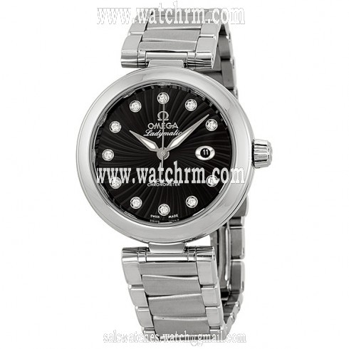 Omega DeVille Ladymatic Diamond Automatic Black Dial Ladies Watch 425.30.34.20.51.001
