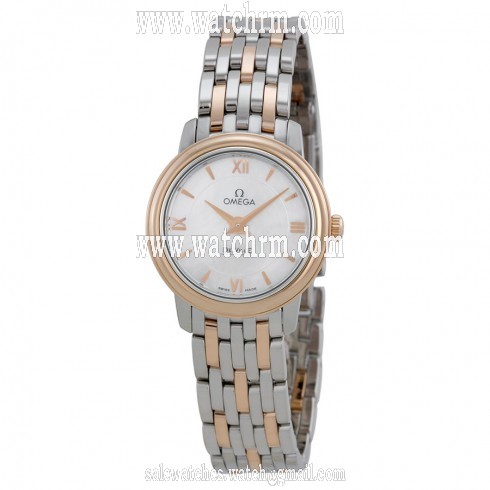 Omega DeVille Mother of Pearl Dial Rose Gold-tone Ladies Watch 42420246005002