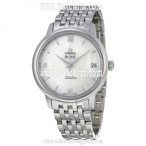 Omega DeVille Prestige Mother of Pearl Dial Stainless Steel Automatic Ladies Watch 42410332005001