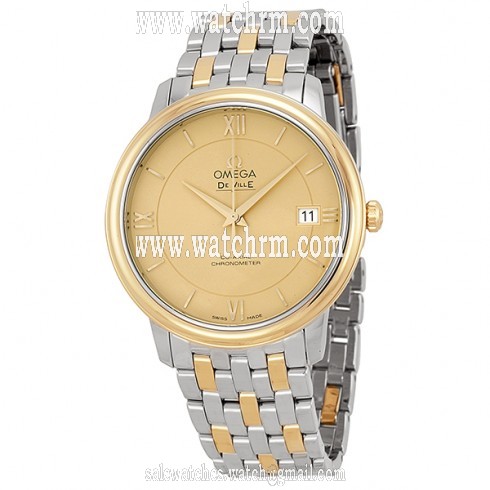 Omega DeVille Prestige Steel and Yellow Gold Men's Watch 42420372008001