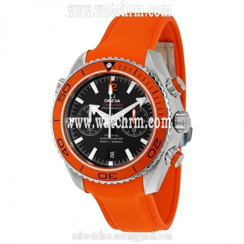 Omega Planet Ocean Chronograph Orange Rubber Strap Men's Watch 23232465101001