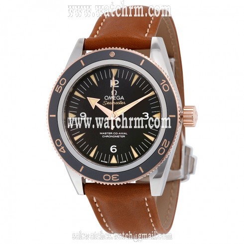 Omega Seamaster 300 Black Dial Brown Leather Men's Watch 233.22.41.21.01.002