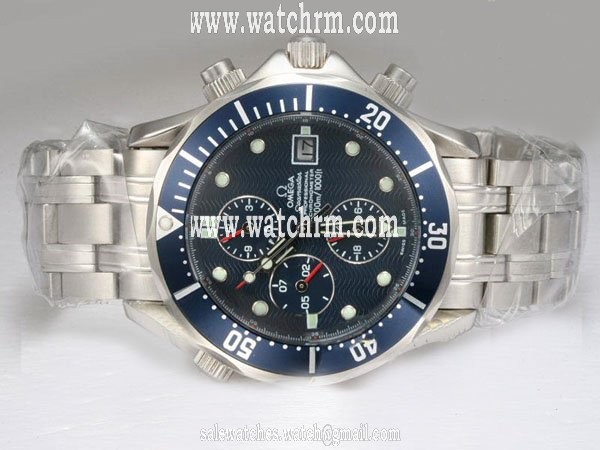 Omega Seamaster 300 M Chrono Diver 2225.80.00 42mm Blue Dial Automatic Watch