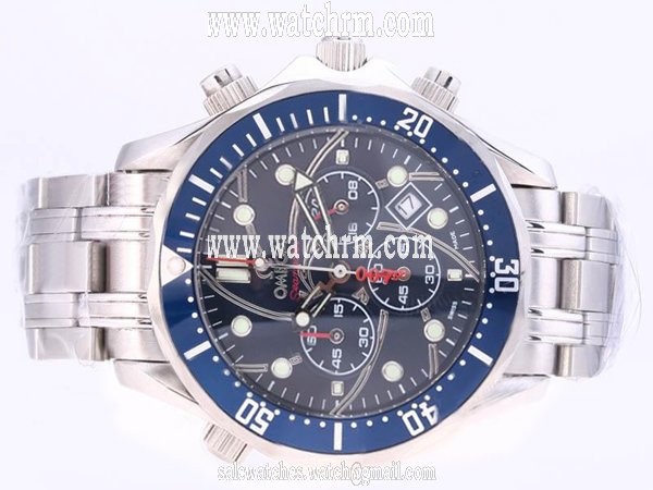 Omega Seamaster 300 M Chrono Diver 2594.52.00 Stainless Steel Bezel Midsize Watch