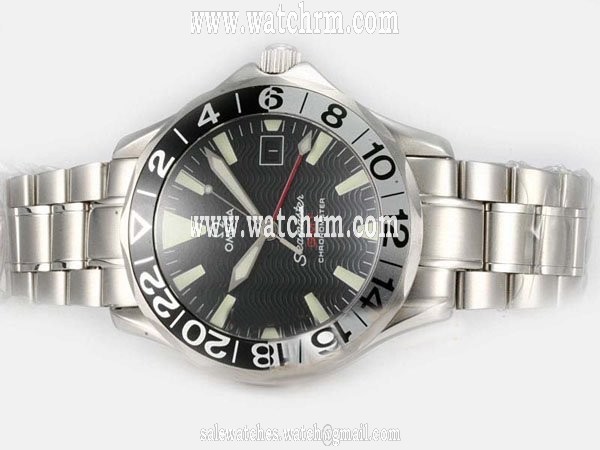 Omega Seamaster 300 M GMT 2234.50.00 Silver Stainless Steel Strap 41mm Midsize Watch