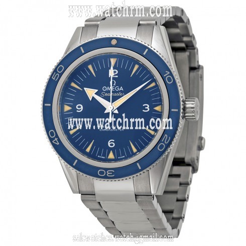 Omega Seamaster 300 Master Co-Axial Blue Dial Titanium Men's Watch 23390412103001