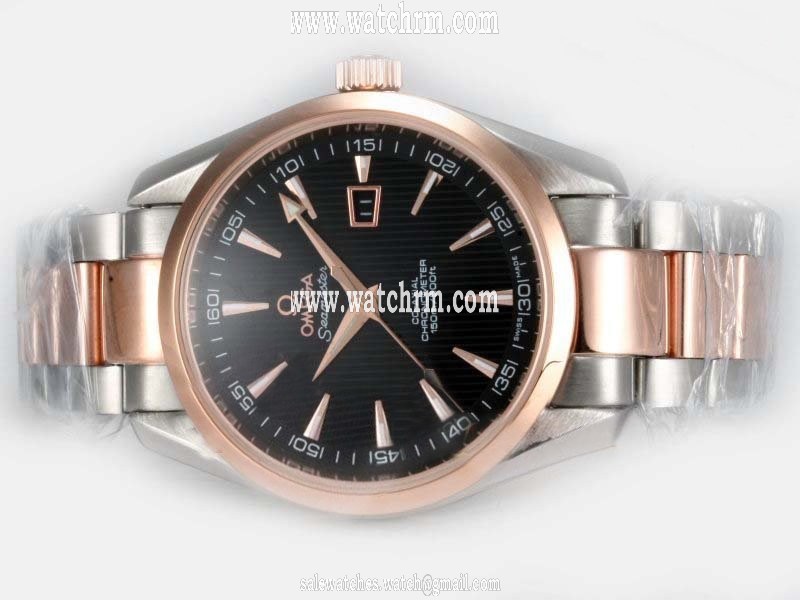 Omega Seamaster Aqua Terra Annual Calendar 2502.34.00 Round Black Dial Watch