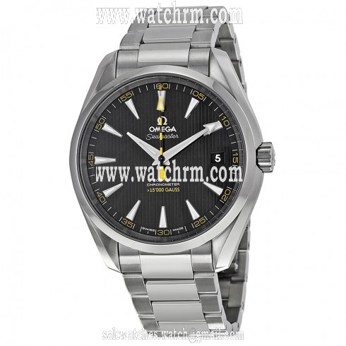 Omega Seamaster Aqua Terra Black and Yellow Dial Men's Watch 23110422101002