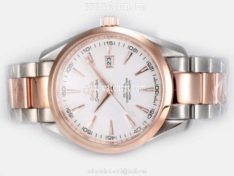 Omega Seamaster Aqua Terra Chronometer 2303.30.00 Rose Gold Bezel Rose Gold Case Midsize Watch