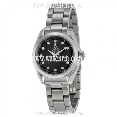 Omega Seamaster Aqua Terra Diamond Dark Grey Dial Stainless Steel Ladies Watch 23110306056001