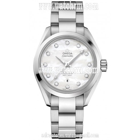 Omega Seamaster Aqua Terra Mother-of-Pearl Diamond Dial Ladies Watch 231.10.34.20.55.002