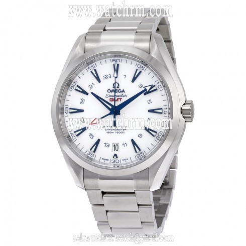 Omega Seamaster Aqua Terra Automatic GMT White Dial  Titanium Men's Watch 23190432204001