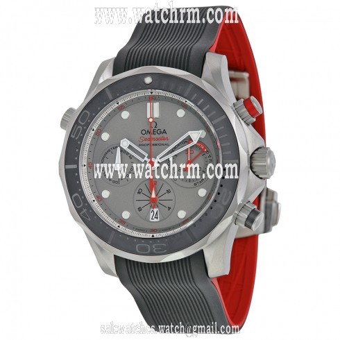 Omega Seamaster Diver 300  Chronograph Automatic Grey Dial Black Rubber Men's Watch 21292445099001