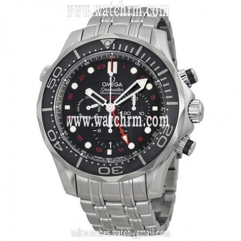 Omega Seamaster Diver Black Dial Chronograph Men's Watch 21230445201001