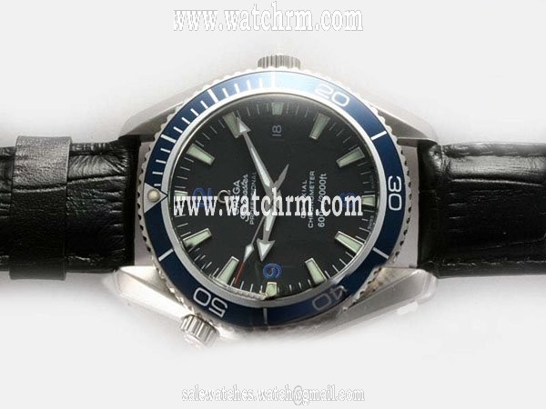 Omega Seamaster Planet Ocean 2909.50.91 Black Rubber Strap Round Midsize Watch