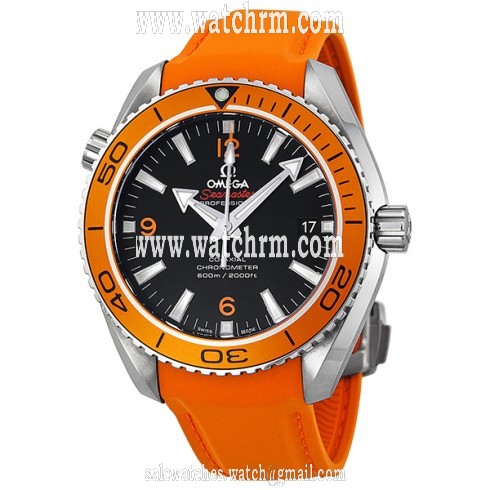 Omega Seamaster Planet Ocean Automatic Black Dial Orange Rubber Men's Watch 23232422101001