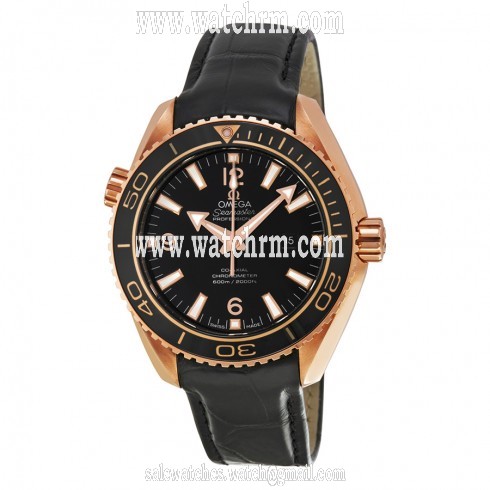 Omega Seamaster Planet Ocean Black Dial Black Leather Mid size Watch 23263382001001