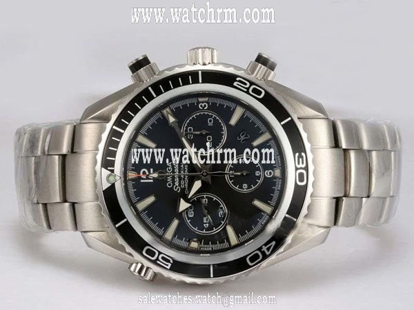 Omega Seamaster Planet Ocean Chrono 2210.50.00 Mens Round White Stainless Steel Strap Watch