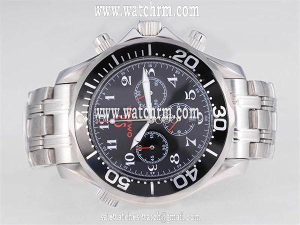 Omega Specialities Olympic Collection Timeless 3557.50.00 Automatic Chronograph Black Dial Watch