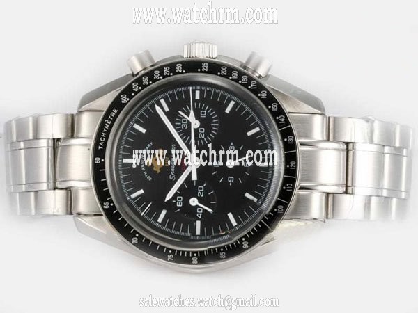 Omega Speedmaster 50th Anniversary 311.30.42.30.01.001 Stainless Steel Bezel Black Dial Watch