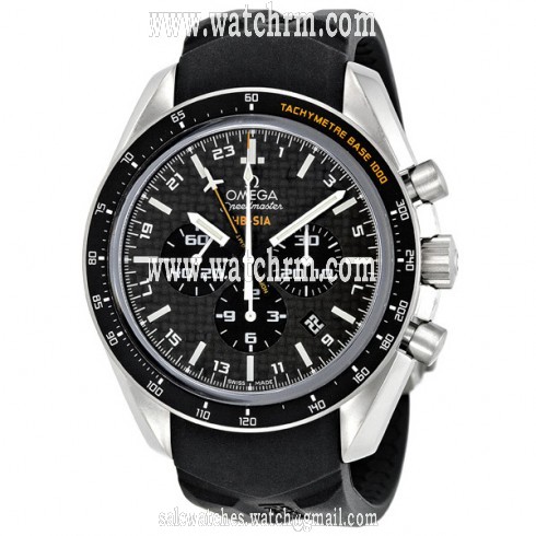 Omega Speedmaster Black Carbon Fibre Chonograph GMT Rubber Men's Watch 321.92.44.52.01.001