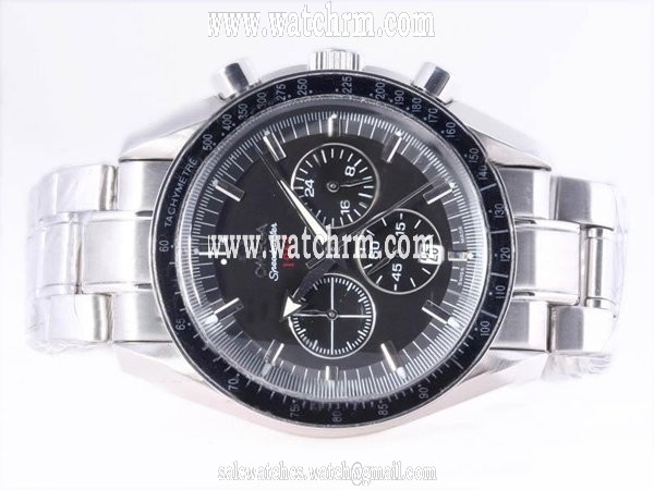 Omega Speedmaster Broad Arrow 321.10.42.50.01.001 Black Dial Stainless Steel Case Round Watch
