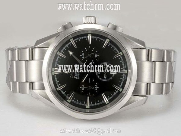Omega Speedmaster Broad Arrow 3551.50.00 Stainless Steel Bezel Quartz Chronograph Black Dial Watch