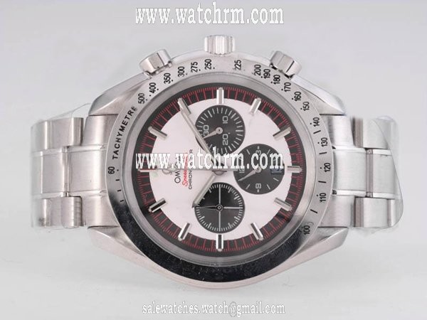 Omega Speedmaster Broad Arrow Rattrapante 3582.31.00 White Dial Silver Stainless Steel Strap Watch