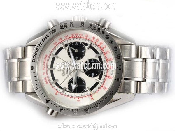 Omega Speedmaster Broad Arrow Rattrapante 3582.31.00 White Dial Stainless Steel Bezel Watch